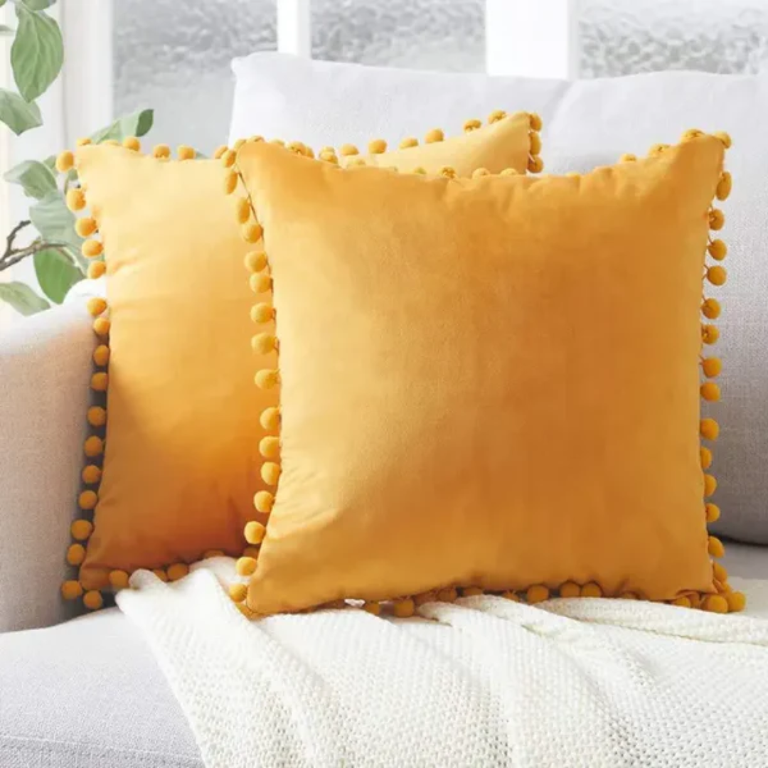 Scandinavian Decorative Cushion Cover - Soft Polyester and Cotton Throw Pillow for Couch, 45 x 45 cm 2
