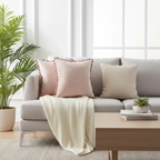 Scandinavian Decorative Cushion Cover - Soft Polyester and Cotton Throw Pillow for Couch, 45 x 45 cm 5