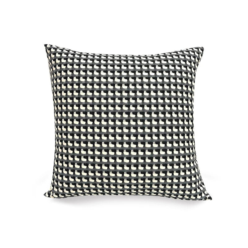 Scandinavian Decorative Throw Pillow Cover in Contrasting Colors – 45cm x 45cm, Modern Couch Accent Pillow 7
