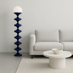 Scandinavian Floor Lamp with Cream Acrylic Shade – 1-Light Standing Lamp for Bedroom 1