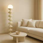 Scandinavian Floor Lamp with Cream Acrylic Shade – 1-Light Standing Lamp for Bedroom 5