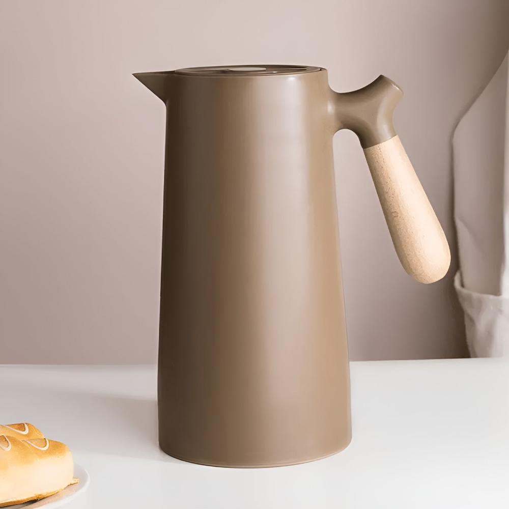 Scandinavian Insulated Carafe Stainless Steel Wooden Handle 10