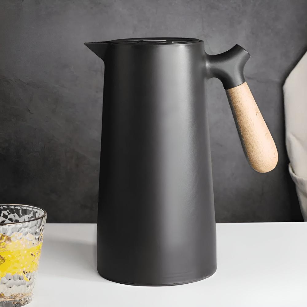 Scandinavian Insulated Carafe Stainless Steel Wooden Handle 11