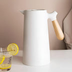 Scandinavian Insulated Carafe Stainless Steel Wooden Handle 12