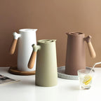 Scandinavian Insulated Carafe Stainless Steel Wooden Handle 4