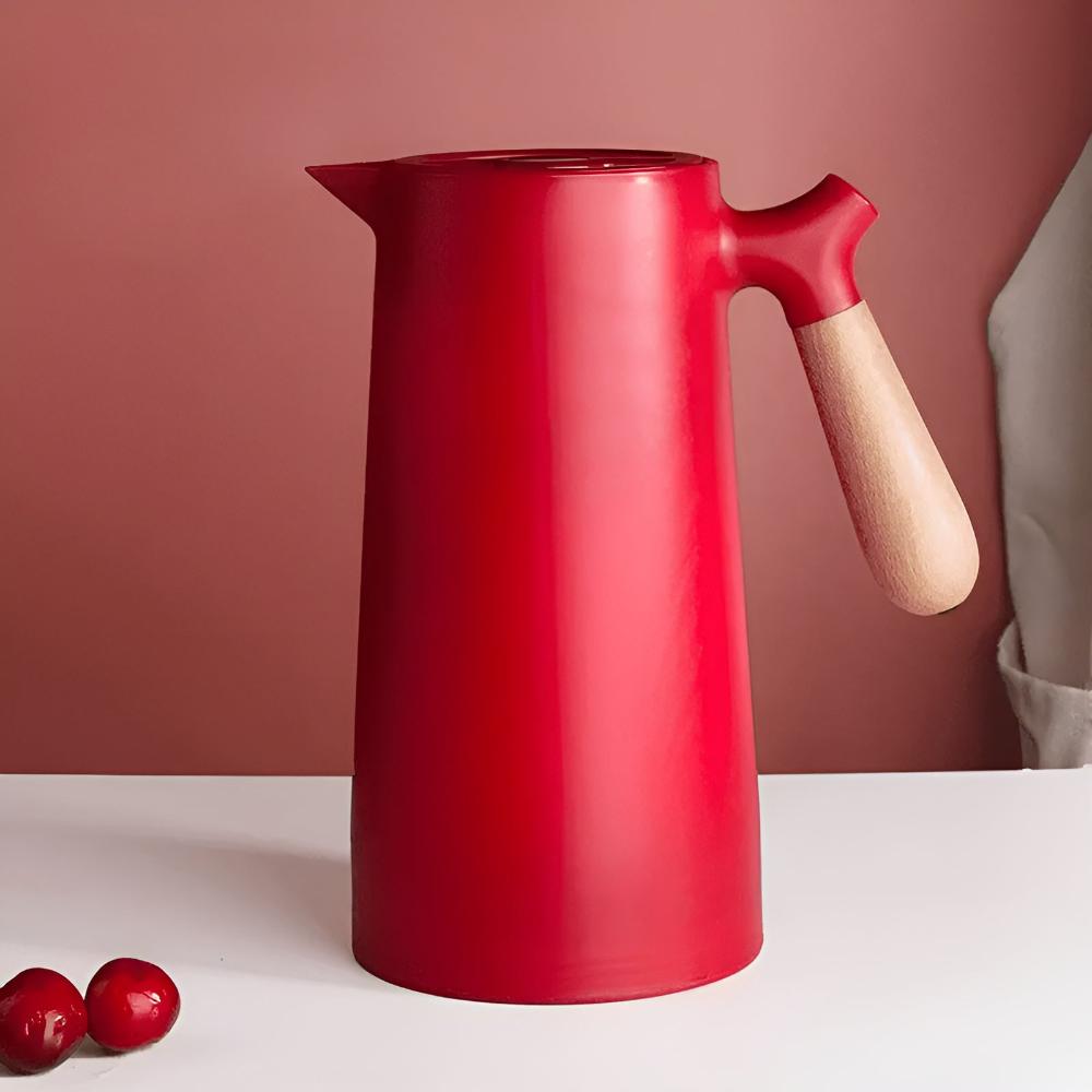 Scandinavian Insulated Carafe Stainless Steel Wooden Handle 9