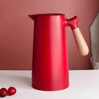 Scandinavian Insulated Carafe Stainless Steel Wooden Handle 9