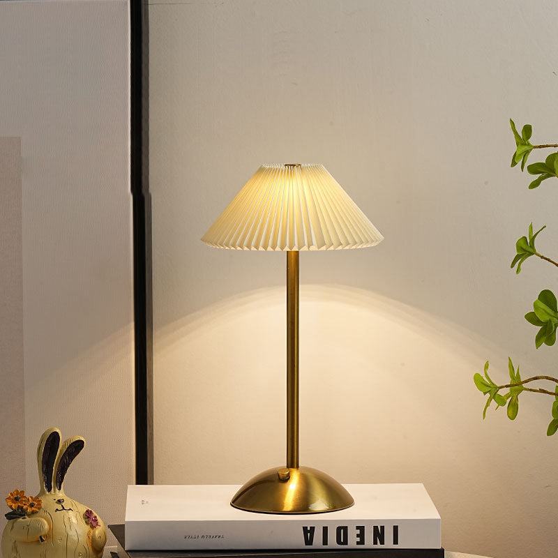 Scandinavian Rechargeable Table Lamp with Fabric Shade – Stylish Bedside Lamp for Modern Interiors 1