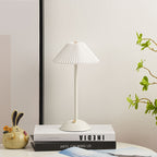 Scandinavian Rechargeable Table Lamp with Fabric Shade – Stylish Bedside Lamp for Modern Interiors 13