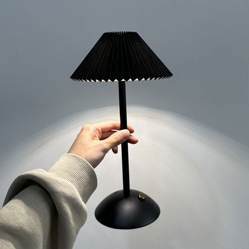 Scandinavian Rechargeable Table Lamp with Fabric Shade – Stylish Bedside Lamp for Modern Interiors 14