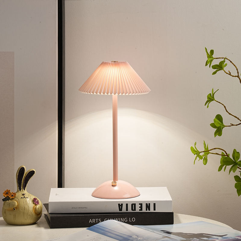 Scandinavian Rechargeable Table Lamp with Fabric Shade – Stylish Bedside Lamp for Modern Interiors 2