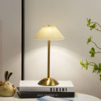 Scandinavian Rechargeable Table Lamp with Fabric Shade – Stylish Bedside Lamp for Modern Interiors 3