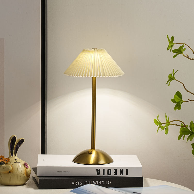 Scandinavian Rechargeable Table Lamp with Fabric Shade – Stylish Bedside Lamp for Modern Interiors 3