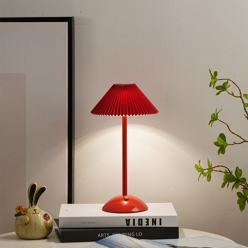 Scandinavian Rechargeable Table Lamp with Fabric Shade – Stylish Bedside Lamp for Modern Interiors 4