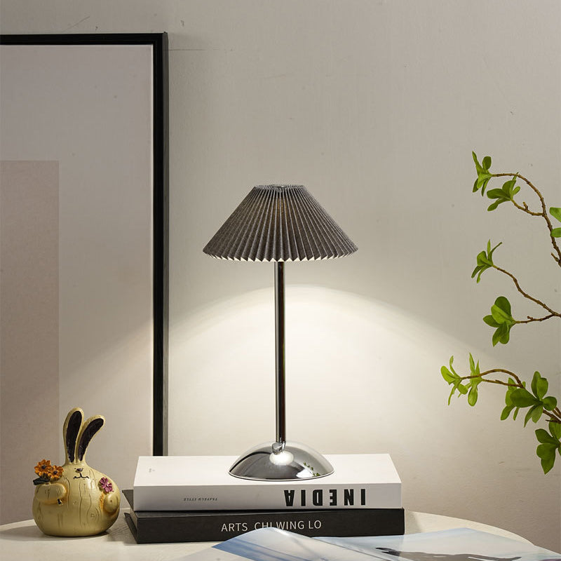 Scandinavian Rechargeable Table Lamp with Fabric Shade – Stylish Bedside Lamp for Modern Interiors 5