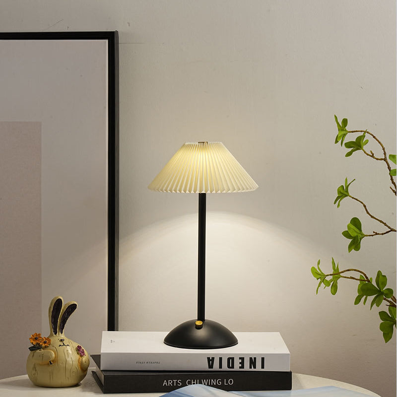 Scandinavian Rechargeable Table Lamp with Fabric Shade – Stylish Bedside Lamp for Modern Interiors 6
