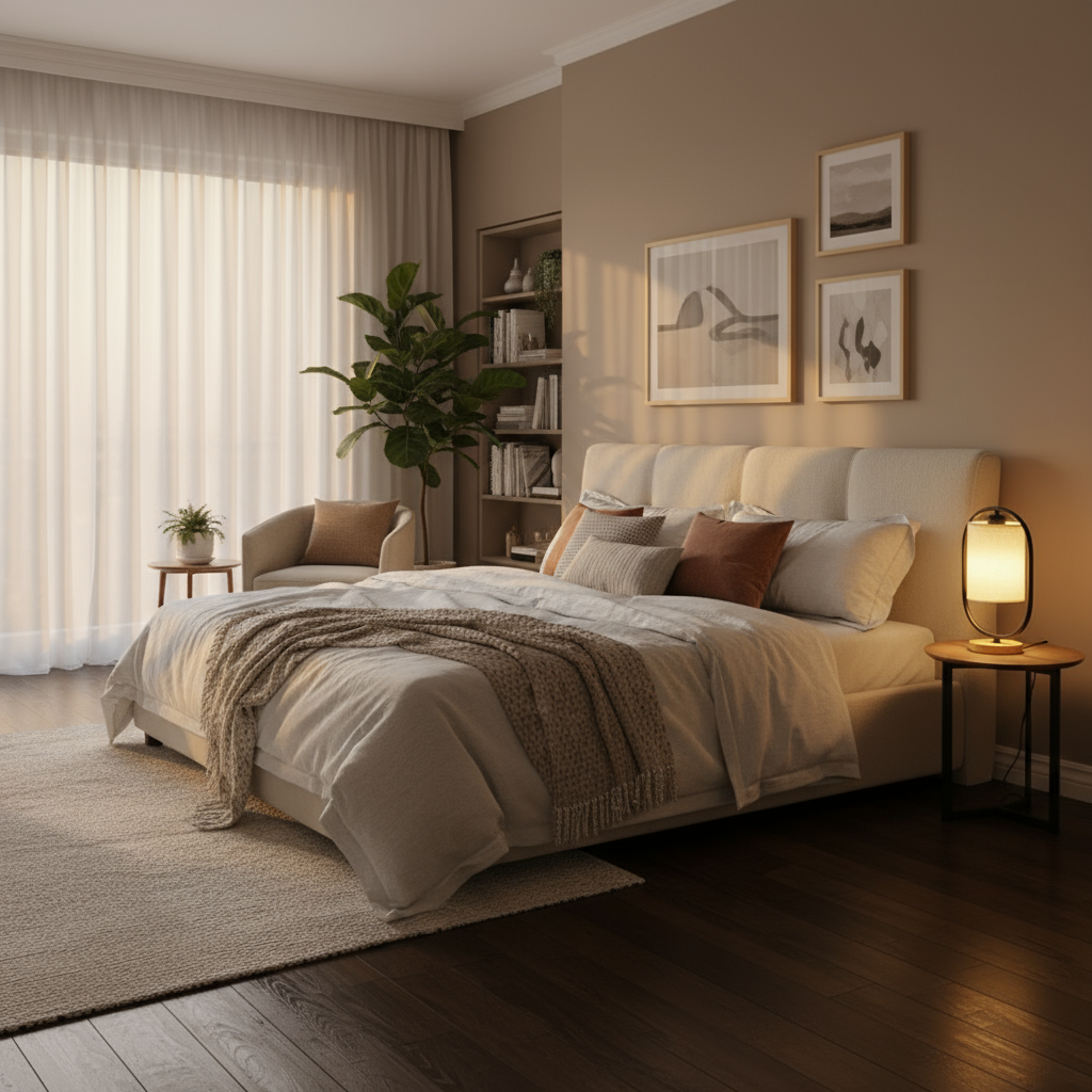 Scandinavian Style Solid Wood Table Lamp – Modern 1-Light Bedside Lamp for Bedroom or Living Room 10