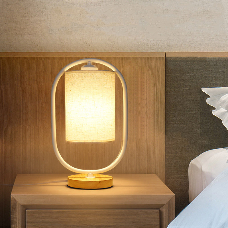 Scandinavian Style Solid Wood Table Lamp – Modern 1-Light Bedside Lamp for Bedroom or Living Room 2