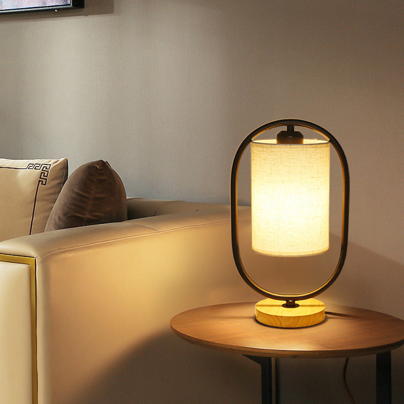 Scandinavian Style Solid Wood Table Lamp – Modern 1-Light Bedside Lamp for Bedroom or Living Room 3