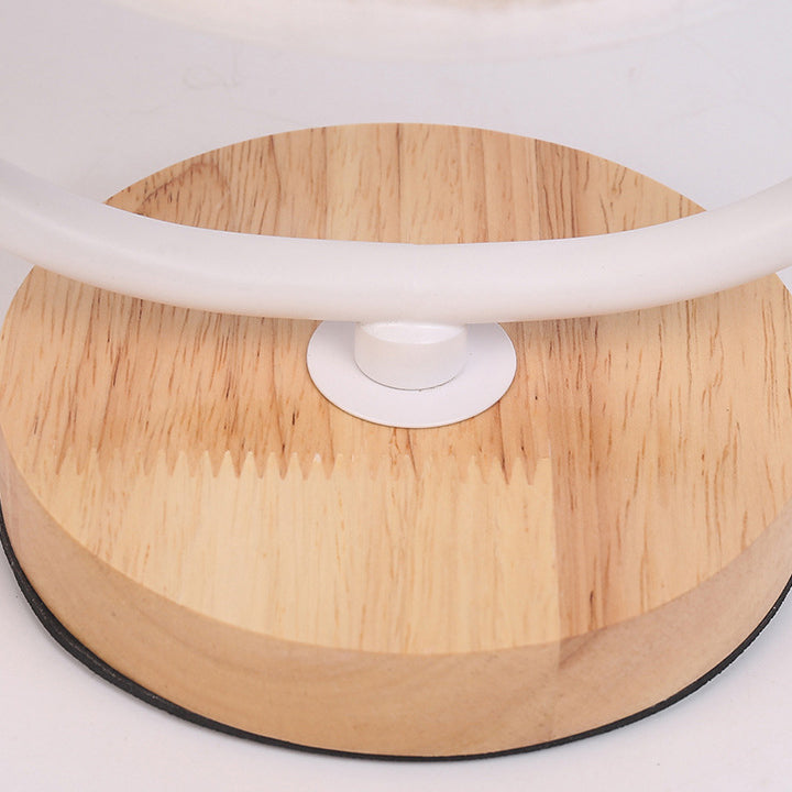 Scandinavian Style Solid Wood Table Lamp – Modern 1-Light Bedside Lamp for Bedroom or Living Room 7