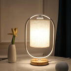 Scandinavian Style Solid Wood Table Lamp – Modern 1-Light Bedside Lamp for Bedroom or Living Room 9