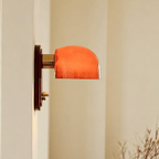 Scarlet Dome LED Wall Sconce With Gold Accents 6