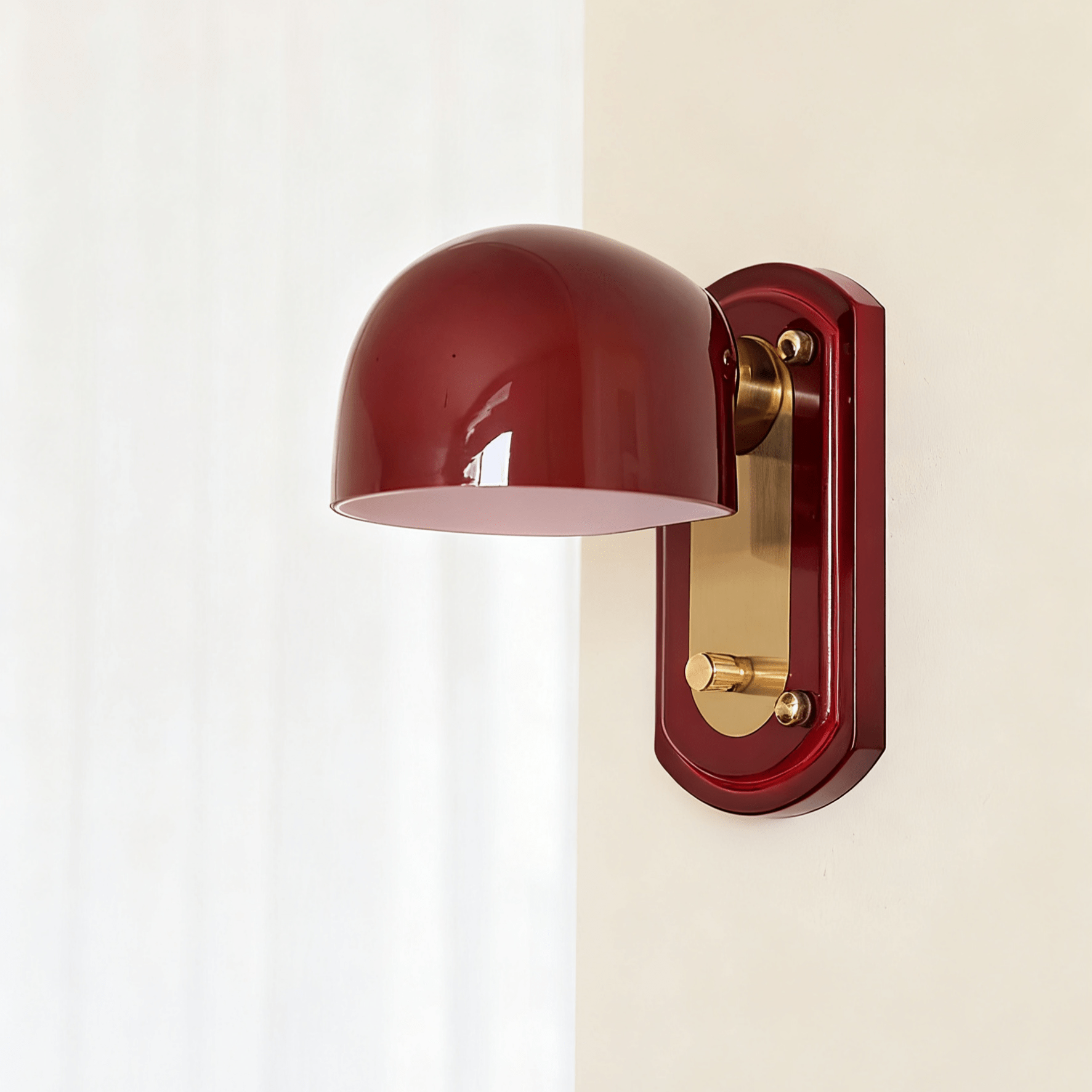 Scarlet Dome LED Wall Sconce With Gold Accents 8