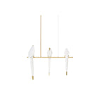 Sculptural Chandelier Acrylic Metal Adjustable Dimmable Gold 0