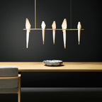 Sculptural Chandelier Acrylic Metal Adjustable Dimmable Gold 2