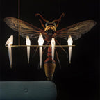 Sculptural Chandelier Acrylic Metal Adjustable Dimmable Gold 3