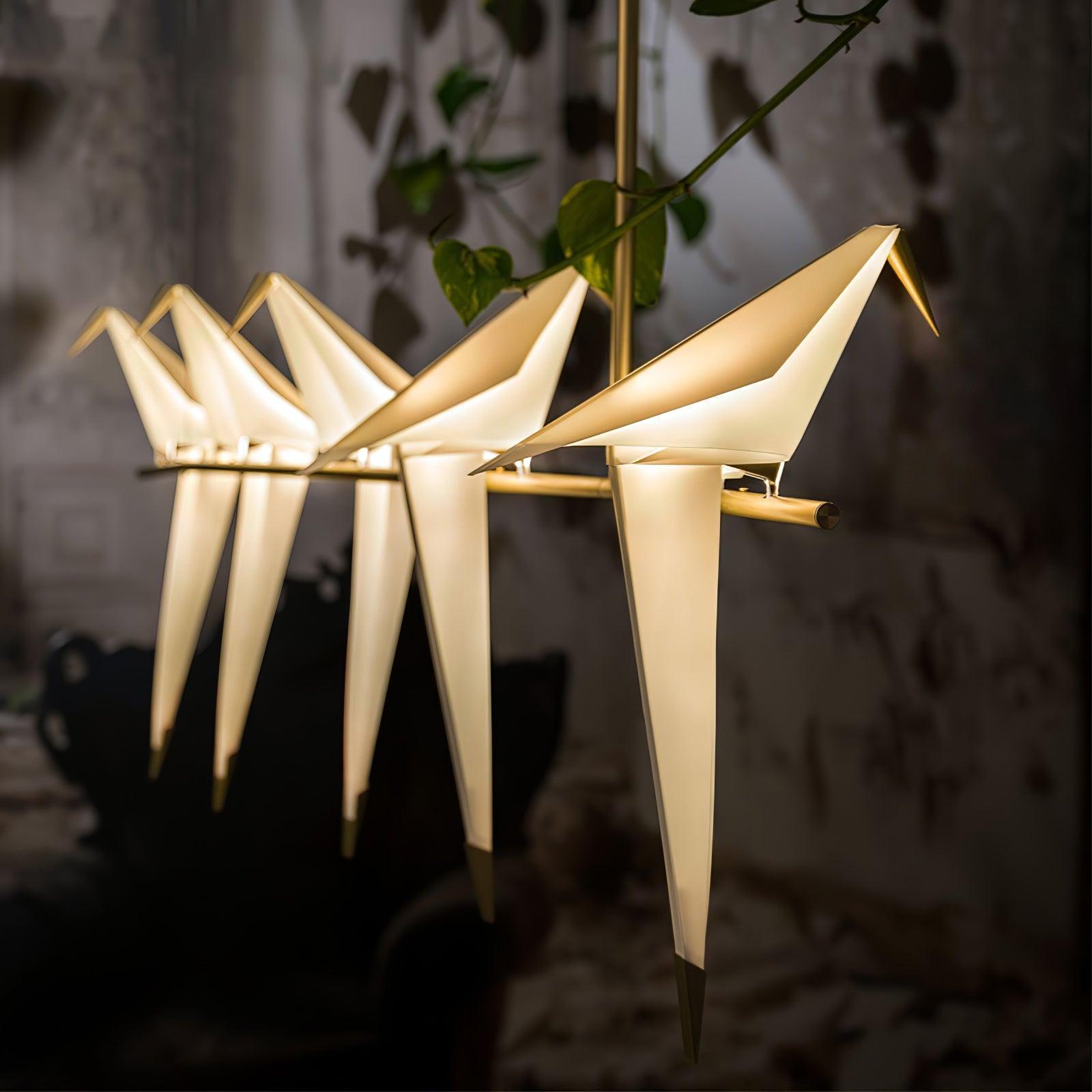Sculptural Chandelier Acrylic Metal Adjustable Dimmable Gold 5