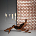 Sculptural Chandelier Acrylic Metal Adjustable Dimmable Gold 6