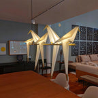 Sculptural Chandelier Acrylic Metal Adjustable Dimmable Gold 8