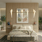 Sculptural Chandelier Acrylic Metal Adjustable Dimmable Gold 96