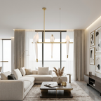 Sculptural Chandelier Acrylic Metal Adjustable Dimmable Gold 99