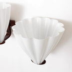 Sculptural Frosted Glass Wall Light with Shell Design 5
