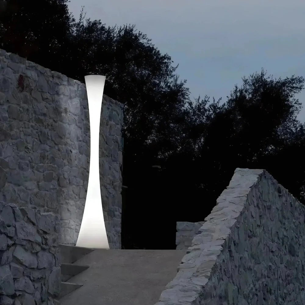 Sculptural Modern Floor Lamp with Dual Power Options – Weatherproof Indoor and Outdoor Lighting, Dimmable with Remote Control 6