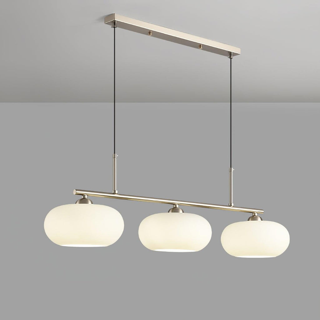 Sculptural Pendant Light Adjustable Metal Glass Globe 0
