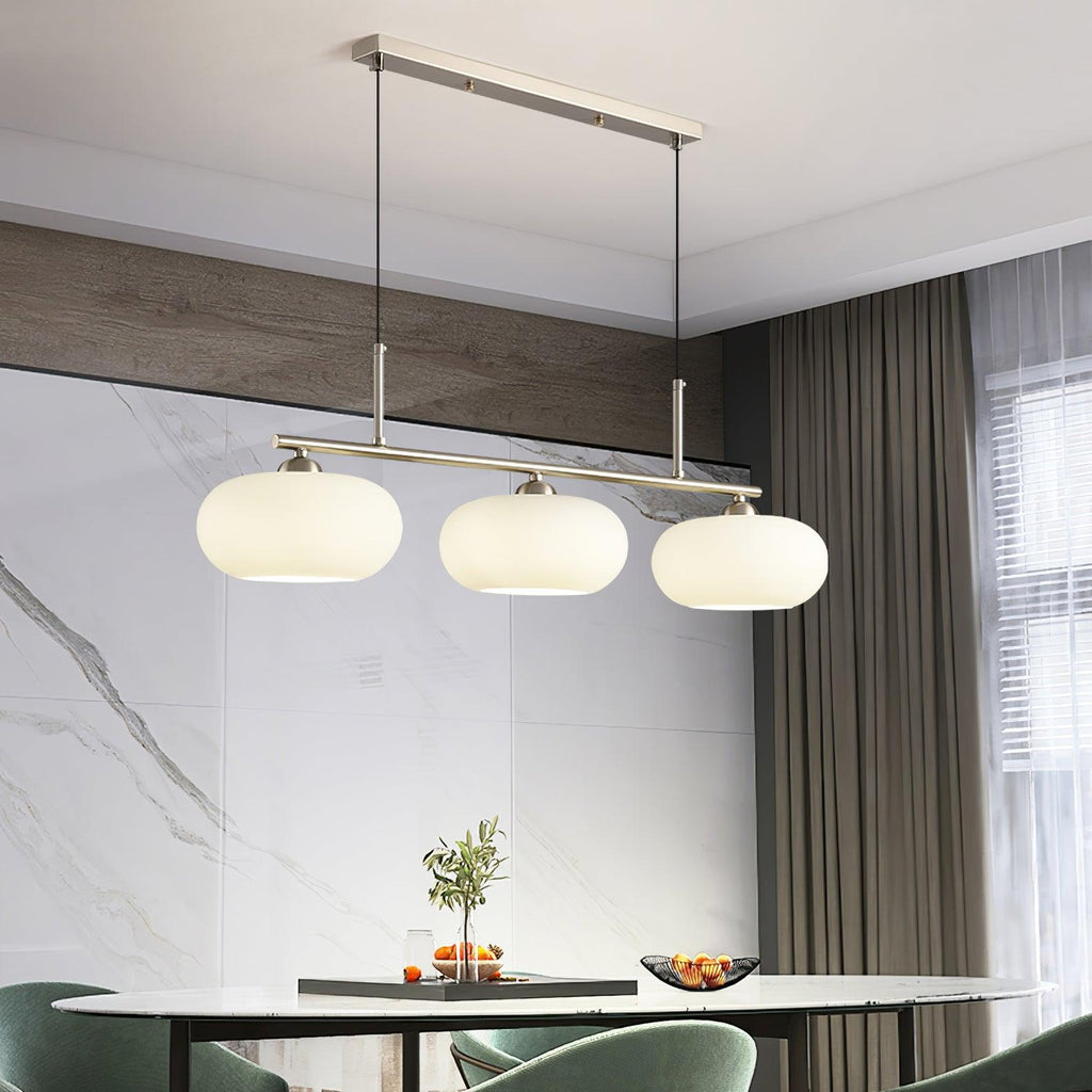 Sculptural Pendant Light Adjustable Metal Glass Globe 2