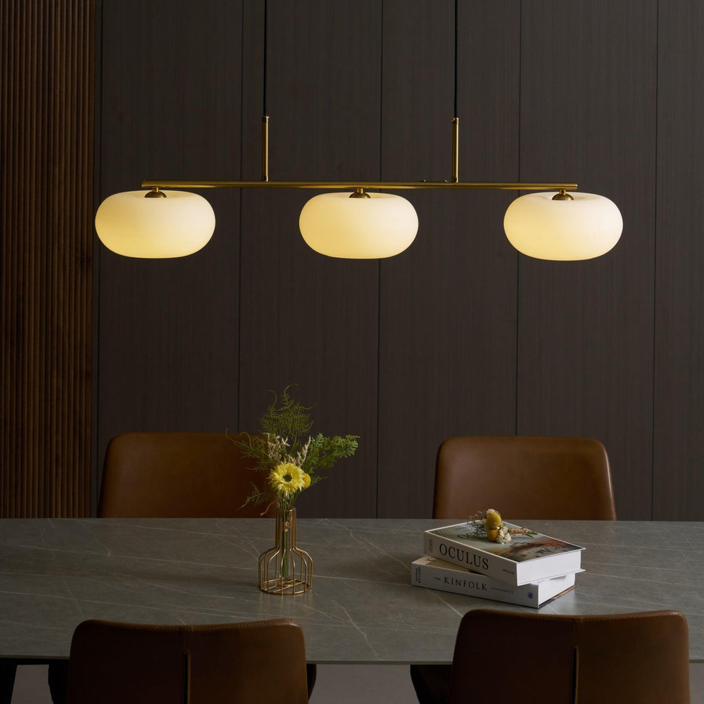 Sculptural Pendant Light Adjustable Metal Glass Globe 4