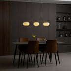 Sculptural Pendant Light Adjustable Metal Glass Globe 6