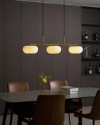 Sculptural Pendant Light Adjustable Metal Glass Globe 7