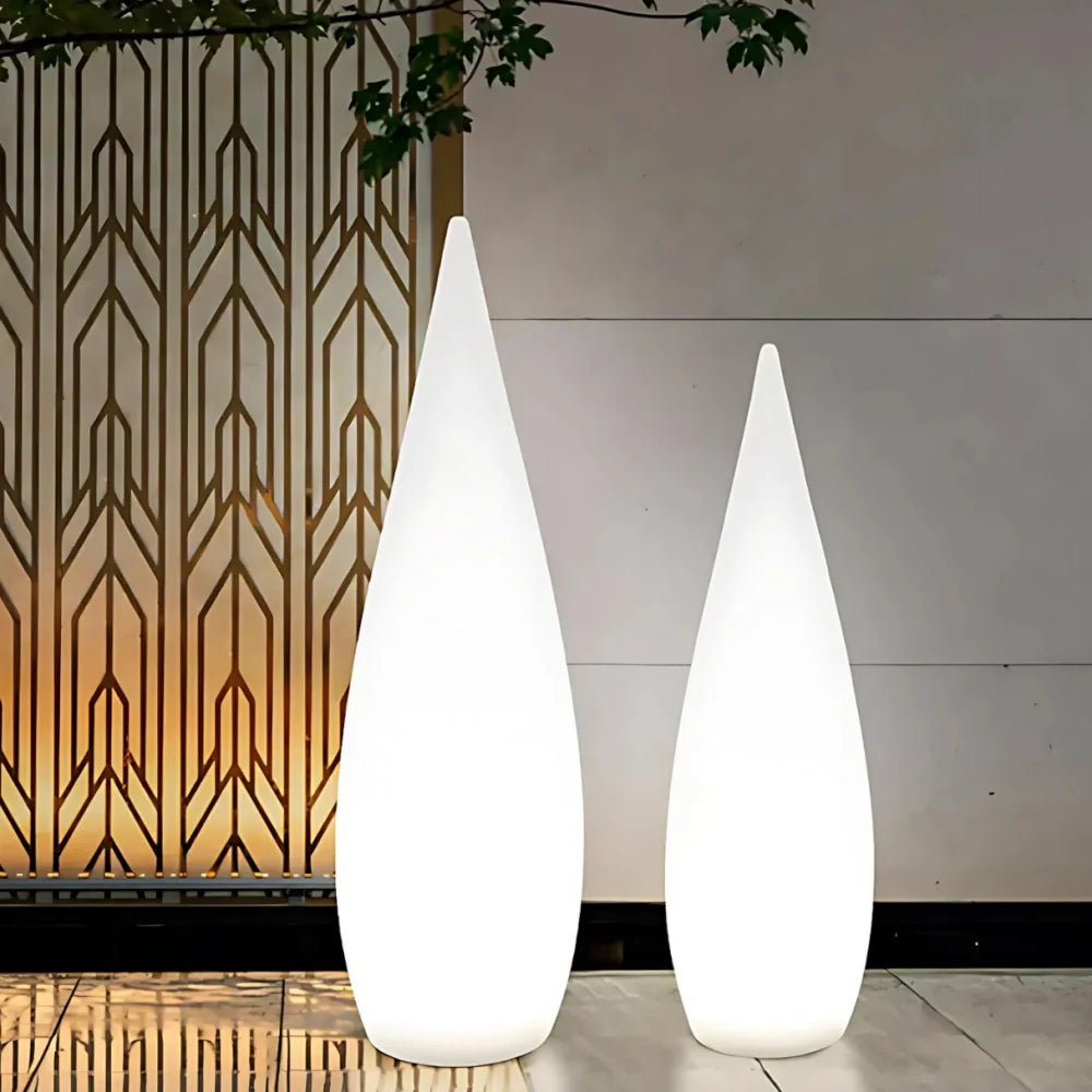 Sculptural Solar Garden Light with RGB Colors and USB Power – Waterproof Outdoor Ambient Light 2