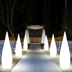 Sculptural Solar Garden Light with RGB Colors and USB Power – Waterproof Outdoor Ambient Light 5