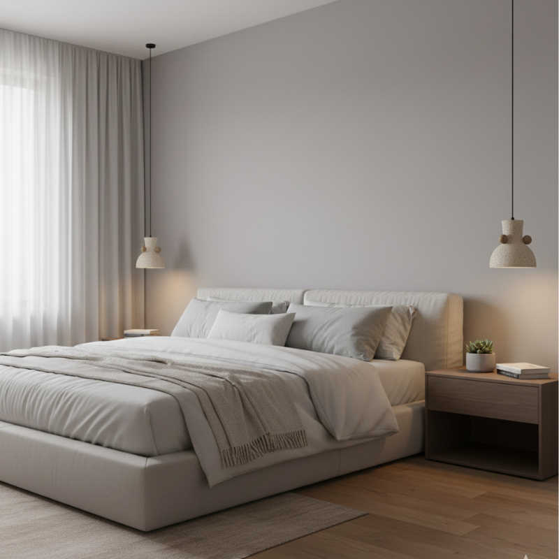 Sculptural Yellow Travertine Pendant Light with Walnut Accents 10