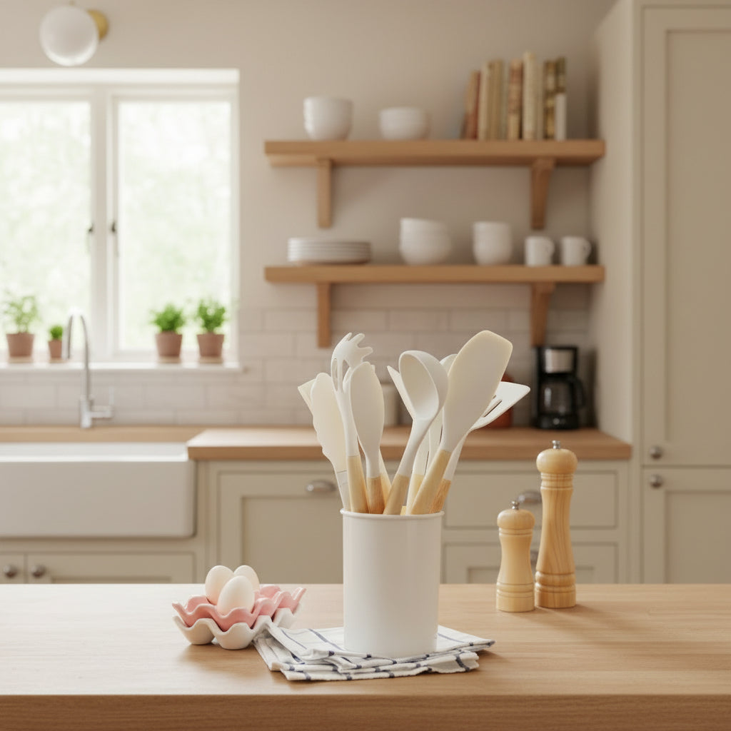 Silicone Cooking Utensils Set - 12pc Heat Resistant Kitchen Tools 2