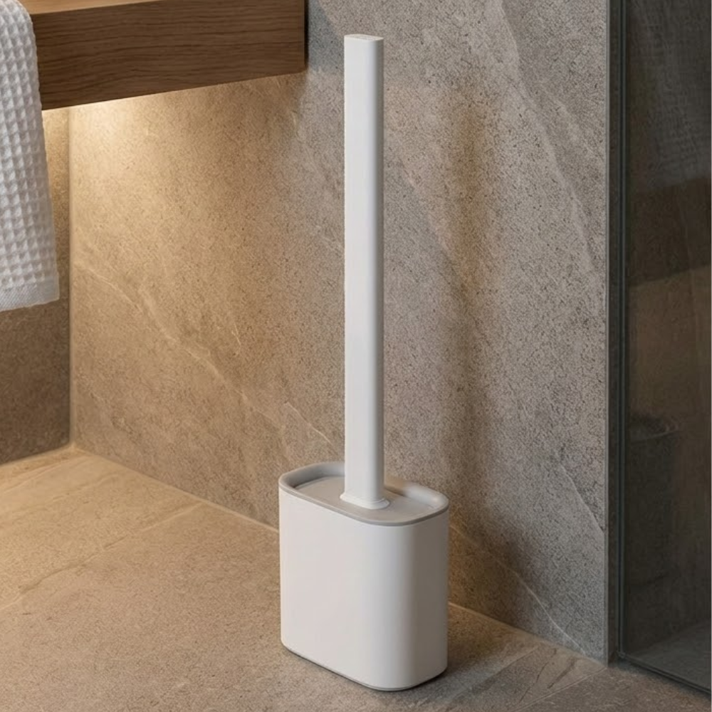 Silicone Toilet Brush with Wall Mount Holder 98