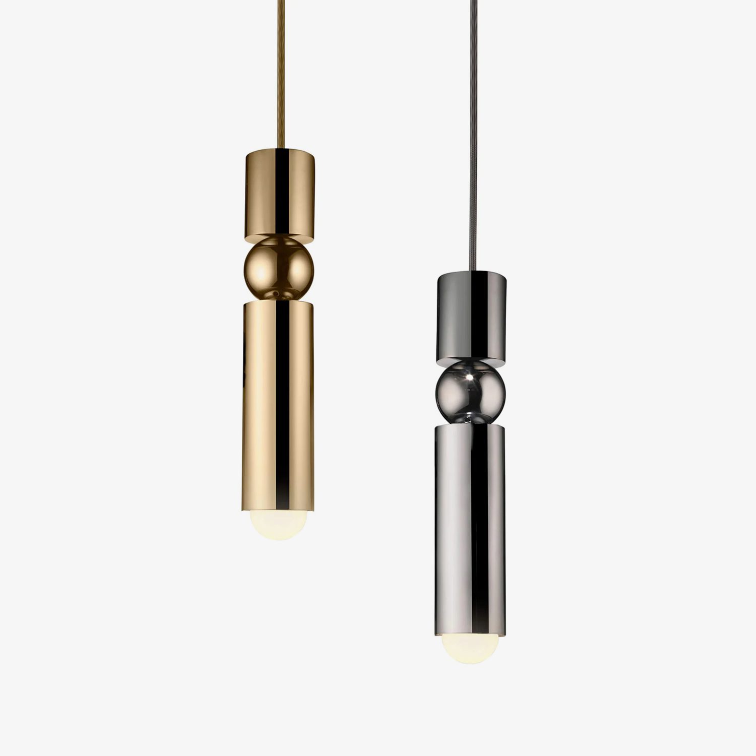 Slim Cylinder Pendant Light Clear Glass Dimmable Metal Nordic Ceiling Lamp Home Decor Stack Clear 1