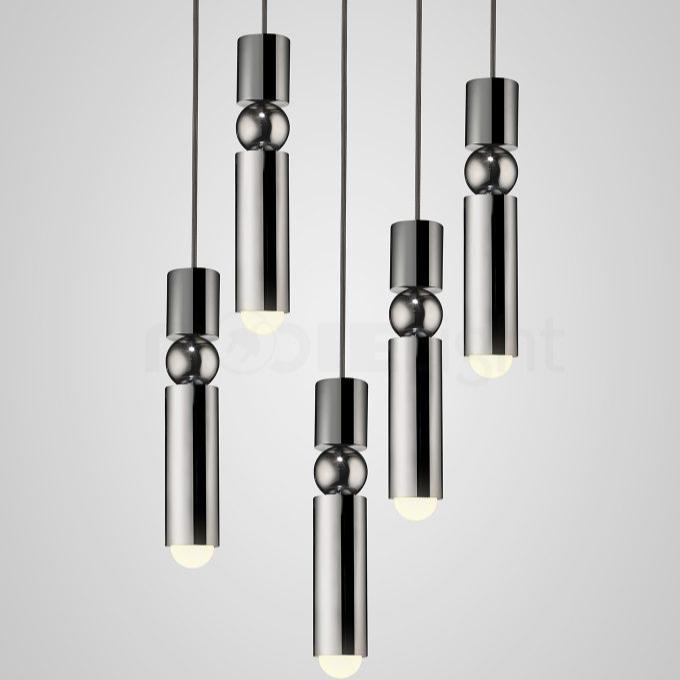 Slim Cylinder Pendant Light Clear Glass Dimmable Metal Nordic Ceiling Lamp Home Decor Stack Clear 12