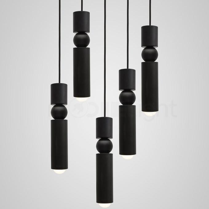 Slim Cylinder Pendant Light Clear Glass Dimmable Metal Nordic Ceiling Lamp Home Decor Stack Clear 13